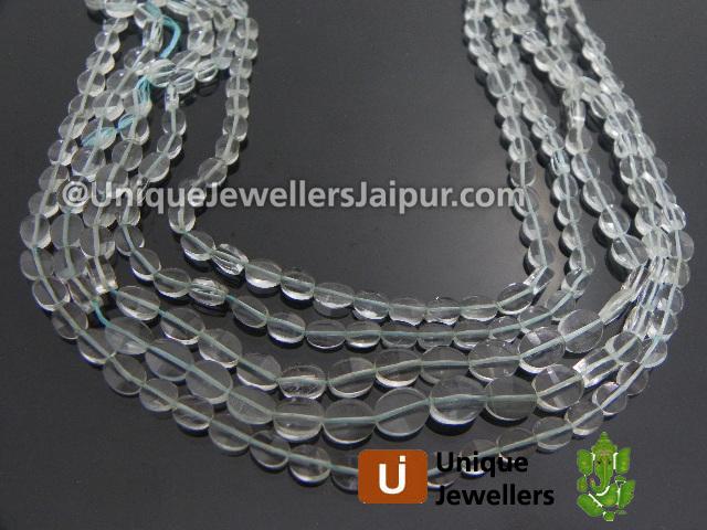 Aquamarine Faceted Oval Beads